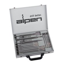 Alpen SDS Plus Drill And Chisel Set 16 Piece In Metal Carry Case