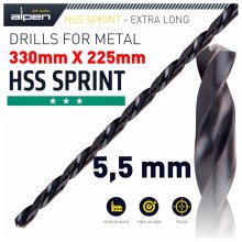 Alpen HSS Drill Bit 5.5mm 330x225mm Extra Long
