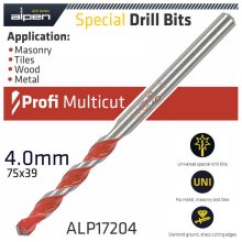 Alpen Profi Multicut Drill Bit 4.0mmx75mm