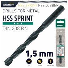 Alpen HSS Sprint Drill Bit 1.5mm 1/Pack (615015)