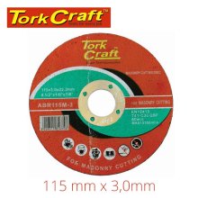 Tork Craft Cutting Disc Masonry 115 X 3.0 X 22.22mm