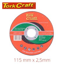 Tork Craft Cutting Disc Masonry 115 X 2.5 X 22.22mm