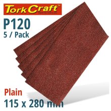 Tork Craft Sanding Sheet Orb 115 X 280mm 120gr Plain No Holes 5/Pk Tork Craft Sanding Sheet Orb 115 X 280mm 120gr Plain No Holes 5/Pk