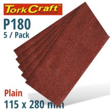 Tork Craft Sanding Sheet Orb 115 X 280mm 180gr Plain No Holes 5/Pk Tork Craft Sanding Sheet Orb 115 X 280mm 180gr Plain No Holes 5/Pk