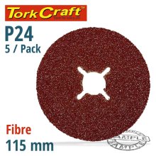 Tork Craft Fibre Disc 115mm 24 Grit 5 Pack