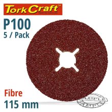 Tork Craft Fibre Disc 115mm 100 Grit 5/Pack