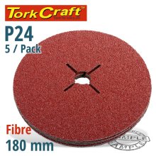 Tork Craft Fibre Disc 180mm 24 Grit 5 Pack