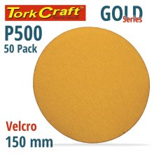 Tork Craft Gold Velcro Disc (50 Pieces) 500 Grit 150mm Without Hole