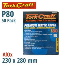 Tork Craft Premium Waterproof Paper 80 Grit 230 X 280 (50 Piece) Automotive