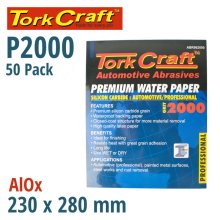 Tork Craft Premium Waterproof Paper 2000 Grit 230 X 280 (50 Piece) Automotive