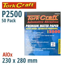 Tork Craft Premium Waterproof Paper 2500 Grit 230 X 280 (50 Piece) Automotive