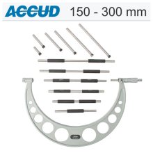 Accud Outside Micrometer With Interchangeable Anvils 150-300mm