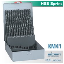 Alpen HSS Sprint Drill Bit Set 41 Piece 6-10mm X 0.1m In Metal Case