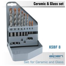 Alpen Glass And Tile Drill Bit Set 8 Piece