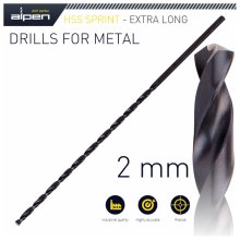 Alpen HSS Drill Bit 2mm 125 X 85 Extra Long