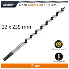 Alpen Auger Bit Drill 22mm X L235