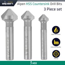 Alpen Hss Countersink Set - Pcs 12.4 - 16.5 - 20.5Mm