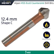 Alpen Hss-Eco5 Countersink 90 12.4 Din 335 Shapec 3-Surfache Shank