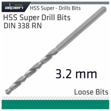 Alpen HSS Super Drill Bit 3.2mm Loose