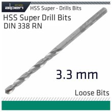 Alpen HSS Super Drill Bit 3.3mm Loose