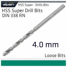 Alpen HSS Super Drill Bit 4.0mm Loose