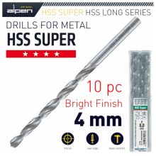 Alpen HSS Drill Bit Long 4 X 119mm Bulk
