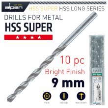 Alpen HSS Drill Bit Long 9 X 175mm Bulk
