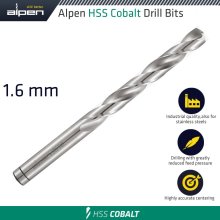 Alpen Hss Cobalt Din 338 1.6Mm Bulk