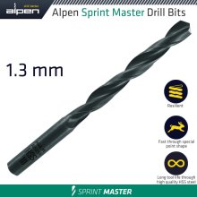Alpen Hss Sprint Master 1.3Mm X1 Sleeved Din338 Alpen Drill Bit
