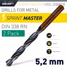 Alpen Sprint Master Din 338 5.2Mm 2/Pack