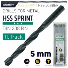 Alpen HSS Sprint Drill Bit 5.0mm Bulk Ind.Pack