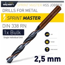 Alpen Sprint Master Din 338 2.5mm Bulk Ind Pack