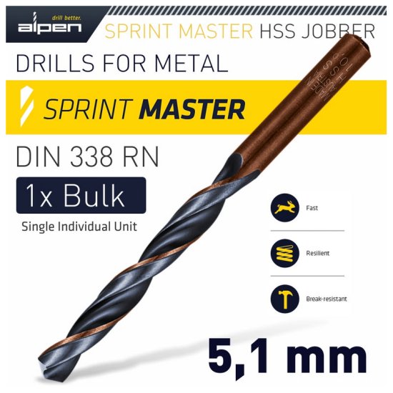 Alpen Sprint Master 5.1mm Din 338 - Click Image to Close