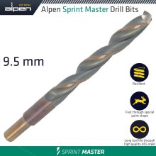 Alpen Hss Sprint Master 12.0Mm Red Shank 9.5Mm Bulk