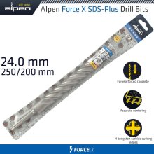 Alpen Force X 24.0 X 250/200 Sds-Plus Drill Bit X4 Cutting Edges