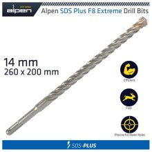 Alpen SDS Plus F8 Extreme 260 X 200 14mm Hammer Bit