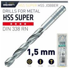 Alpen HSS Super Drill Bit 1.5mm Bulk
