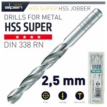 Alpen HSS Super Drill Bit 2.5mm Bulk