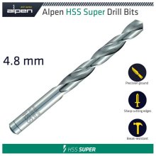 Alpen HSS Super Drill Bit 4.8mm Bulk