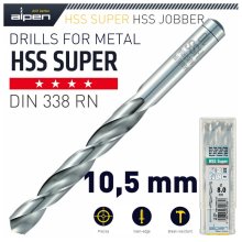 Alpen HSS Super Drill Bit 10.5mm Bulk