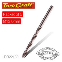 Tork Craft Drill Bit HSS Industrial 13.0mm 135deg Packet Of 5