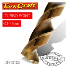 Tork Craft Drill Bit HSS Turbo Point 10.5mm 1/Card