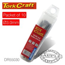 Tork Craft Double End Stubby HSS 3mm Packet Of 10