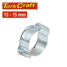Tork Craft Double Ear Clamp C/Steel 13-15mm (10pc Per Pack)