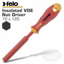 Felo Nut Driver Ergonic Insulated Vde Magnetic 419 10x125