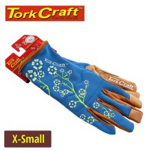 Tork Craft Ladies Slim Fit Garden Gloves Blue X-Small