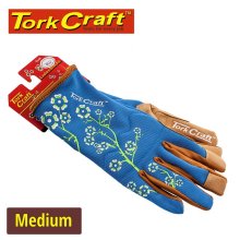 Tork Craft Ladies Slim Fit Garden Gloves Blue Medium