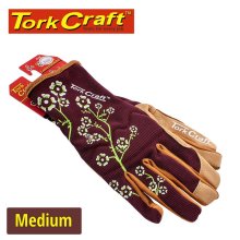 Tork Craft Ladies Slim Fit Garden Gloves Maroon Medium