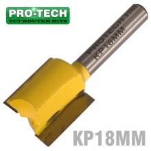 Pro-Tech Straight Bit 18mm X 28mm Cut 2 Flute Metric 1/4" Shank