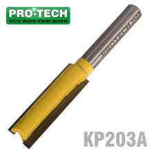 Pro-Tech Straight Bit 3/8" (9.5mm) X 1 1/4"(32mm) Two Flute Long 1/2" Shank Pro-Tech Straight Bit 3/8" (9.5mm) X 1 1/4"(32mm) Two Flute Long 1/2" Shank